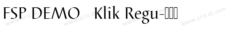 FSP DEMO   Klik Regu字体转换